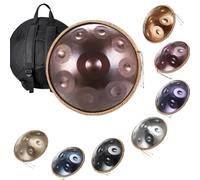 Steel Drum 432Hz/440Hz Handpan D Mineur Instrument à Tambour à Main en Acier 22Inch 12/10/9 Notes,Tambour handpan Avec Sac et Maillets pour la Création Musicale(Violette,440Hz/10Note)