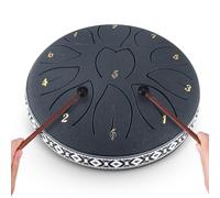 Steel Drum 6 Pouces 11 Notes, Tambours D Key Handpan Drums Percussion Instrument Tambours à main en acier pour L'éducation Musicale Méditation pour les Enfants et les Débutants.