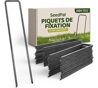 Steel Fixing Pegs (250 Pieces)-Fixing Staples for Mulching,Mesh and Netting-Garden Stakes-150 mm Long,25 mm Wide Ø 2.7 mm