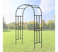 Steel Garden Arches for Weddings, 7.9ft Metal Pergola Trellis, Outdoor Decoration for Climbing Plants, Perfect for Nuptial Celebrations and Garden Parties.