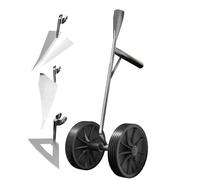 Steel Garden Plow Hoe - Multi Function Cultivator with Double Wheels | Triangular/Hollow/Eccentric Plow | Manual Grass Hoe | for Men Husband Father Gardener Farmer