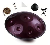 Steel Handpan Drum D Minor Handpan Instrument with 9 10 12 Notes Tuned 432Hz 440Hz for Meditation Yoga Music Practice Sound Healing and Percussion Instrument Learning(Purple,432HZ/12 Note)