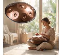 Steel Handpan Drum in D Minor with 9 10 12 Notes Tuned 432Hz 440Hz for Yoga Meditation Sound Therapy Musical Performance Handpan Instrument for Daily Practice(Or,440HZ/10 Note)