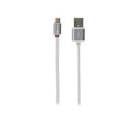 Skross Câble USB USB 2.0 USB-A mâle, USB-Micro-B mâle 1.00 m argent résistance à lusure 2700240