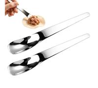 Steel Long Handle Heavy Duty Scoop Dessert Spoon 2 Pieces Stainless | Square Sugar Spoon For Ice Cream Coffee Cooking Prep Sugar Tea Yogurt Cereal Bakers Baristas Floats Home