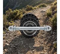 Steel Mountain - Axe de moyeu de vélo avec 6000 roulements pour roue avant et arrière | Levier d'arbre de broche de 140 mm/180 mm | Pièce de rechange durable pour réparation de vélo (D)
