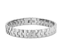 STEEL NATION JEWELRY Bracelet à maillons en tungstène poli pour homme 22,9 cm - Élégance durable et design moderne