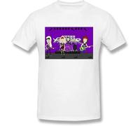 Steel Panther Men's Comfortable Short Sleeve Shirts Crew Neck Personality Fashion T-Shirt Black Manches Courtes(3X-Large)