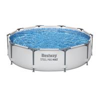 Kit Piscine hors sol tubulaire BESTWAY Steel Pro Max™ - 488 x 122 cm - Ronde (Avec un filtre à cartouche, une pompe, une bâche et