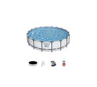 - Steel Pro MAX - Piscine tubulaire avec pompe de filtration et accessoires - 549x122 cm - Ronde
