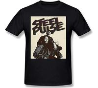 Steel Pulse Fashion Unisex 100% Cotton Short-Sleeve T-Shirts Black XXL