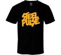 Steel Pulse Reggae Band Music Logo Shirt Black White Tshirt Men's Colour Manches Courtes(Large)