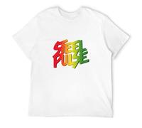 Steel Pulse T-Shirt Roots Reggae Musical Band Steel Pulse T-Shirt Unisex Men Tee Shirt S White