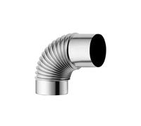 Steel Stove Pipe Threaded Elbow, Coude de cheminée en acier inoxydable à 90 degrés 60/70/80 mm for tuyau d'échappement de camping(80mm)