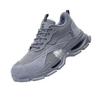 Steel Toe Shoes for Men Anti Smashing Puncture Proof Lightweight Breathable Safety Shoes for Warehouse & Construction (Summer Soft Bottom,44)