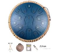 Steel Tongue Drum - 13 Pouces 15 Notes Instrument De Tambour Handpan Pour Adultes Et Enfants Avec Livret De Partitions, Maillet Et Housse De Transport, En Ré Majeur(C)