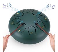 Steel Tongue Drum 6 Pouces 8 Notes,Mini Tambour à Langue Handpan Instrument,Percussion Steel Drum pour Méditation,Yoga,Performances