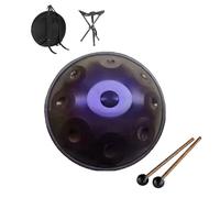 Steel Tongue Drum, 9/10/12 Notes 22 Pouces Instrument À Percussion En Acier De Tambour À Main, Tambour À Main Pour Adultes Avec Sac De Transport, Pour La Méditation(Dark purple,12 notes(432HZ))