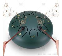 Steel Tongue Drum à 6 Pouces 8 Tons, C Key Percussion Steel Drum Kit,Mini Tambour à Main Handpan Instrument à Percussion en Acier