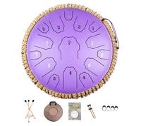 Steel Tongue Drum De 13 Pouces Et 15 Notes - Harmonic Tambour À Main En Do/ré Majeur, Instrument De Tambour Handpan, for L'éducation Musicale Méditation Yoga(C)