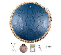 Steel Tongue Drum De 13 Pouces Et 15 Notes - Harmonic Tambour À Main En Do/ré Majeur, Instrument De Tambour Handpan, for L'éducation Musicale Méditation Yoga(G)