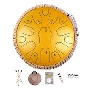 Steel Tongue Drum De 13 Pouces Et 15 Notes - Harmonic Tambour À Main En Do/ré Majeur, Instrument De Tambour Handpan, for L'éducation Musicale Méditation Yoga(B)