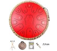 Steel Tongue Drum De 13 Pouces Et 15 Notes - Harmonic Tambour À Main En Do/ré Majeur, Instrument De Tambour Handpan, for L'éducation Musicale Méditation Yoga(F)