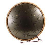 Steel Tongue Drum De 14 Pouces Et 15 Notes - Harmonic Tambour À Main En Do/ré Majeur, Instrument De Tambour Handpan, Pour L'éducation Musicale Méditation Yoga(E,C major)