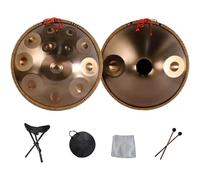 Steel Tongue Drum, Ensembles De Handpans De 22 Pouces, Instrument À Percussion En Acier De Tambour À Main 9/10/12/14 Notes Tonalité En Ré Mineur 432 Hz/440 Hz(D,14 notes(432HZ))