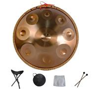Steel Tongue Drum, Ensembles De Handpans De 22 Pouces, Instrument À Percussion En Acier De Tambour À Main 9/10/12/14 Notes Tonalité En Ré Mineur 432 Hz/440 Hz(E,9 notes(432HZ))