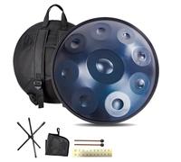 Steel Tongue Drum, Handpan Instrument De 9/10/ 12 Notes Avec Sac, Baguettes Et Support À Maillets, Handpan Drum De 432Hz/440Hz Pour La Guérison Sonore, La Méditation Ou Le Yoga (Size : 432Hz, Color