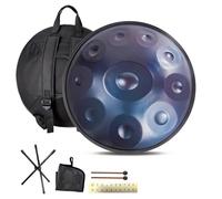 Steel Tongue Drum, Handpan Instrument De 9/10/ 12 Notes Avec Sac, Baguettes Et Support À Maillets, Handpan Drum De 432Hz/440Hz Pour La Guérison Sonore, La Méditation Ou Le Yoga (Size : 432Hz, Color