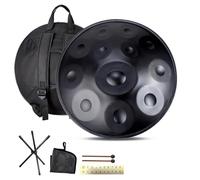 Steel Tongue Drum, Handpan Instrument De 9/10/ 12 Notes Avec Sac, Baguettes Et Support À Maillets, Handpan Drum De 432Hz/440Hz Pour La Guérison Sonore, La Méditation Ou Le Yoga (Size : 440Hz, Color