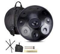 Steel Tongue Drum, Handpan Instrument De 9/10/ 12 Notes Avec Sac, Baguettes Et Support À Maillets, Handpan Drum De 432Hz/440Hz Pour La Guérison Sonore, La Méditation Ou Le Yoga (Size : 440Hz, Color