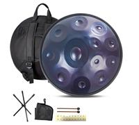 Steel Tongue Drum, Handpan Instrument De 9/10/ 12 Notes Avec Sac, Baguettes Et Support À Maillets, Handpan Drum De 432Hz/440Hz Pour La Guérison Sonore, La Méditation Ou Le Yoga (Size : 432Hz, Color