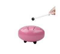 steel tongue drum, Instrument de méditation portatif de tambour de langue en acier de 6 pouces à 8 notes avec des maillets,for Meditation Yoga(Beige)