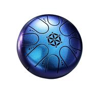 steel tongue drum, Instrument de musique à Percussion, 5.5 pouces, 8 Notes, clé C5, ton de tambour éthéré,for Meditation Yoga(Blue purple)