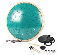 Steel Tongue Drum - Instruments De Musique À Percussion Ensemble De Tambour À Main 14 Pouces 15 Notes, Instruments De Percussion Steel Hand Pan, Maillets Et Sac De Transport, Ré Majeur(C)