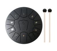 steel tongue drum, Tambour à langue en acier de 6 pouces, 11 Notes, tambour à main avec sac de tambour, maillets de tambour,for Meditation Yoga(Black)