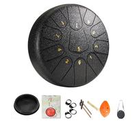 steel tongue drum, Tambour de langue de 10 pouces, 11 tons, guérison sonore, Relaxation, tambours for débutants en acier,for Musical Education(10 Inch 11Tone Black)