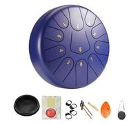 steel tongue drum, Tambour de langue de 10 pouces, 11 tons, guérison sonore, Relaxation, tambours for débutants en acier,for Musical Education(10 Inch 11Tone Blue)