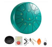 steel tongue drum, Tambour de langue de 10 pouces, 11 tons, guérison sonore, Relaxation, tambours for débutants en acier,for Meditation Yoga(10 Inch 11Tone Green)