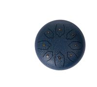 steel tongue drum, Tambour de langue de 6 pouces, tambour de relaxation de guérison sonore à 8 tons, percussions en acier au carbone,for Meditation Yoga(Taper Dark Blue)