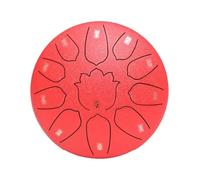 steel tongue drum, Tambour de langue de 8 pouces, 11 tons, guérison sonore, Relaxation, tambours portables,for Meditation Yoga(8 Inch 11Tone Red)