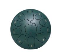 steel tongue drum, Tambour de langue de 8 pouces, 11 tons, guérison sonore, Relaxation, tambours portables,for Meditation Yoga(8 Inch 11Tone Green)