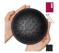 steel tongue drum, Tambours à langue de 6 pouces, 11 tons, instruments de musique à Percussion for débutants,for Meditation Yoga(11 Tone Black)