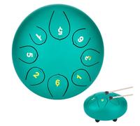 Steel Tongue Drums 6 Pouces 8 Tons - Tambour Handpan Instrument à Percussion Tambour de Langue Mini Tambour à Main avec Baguette pour Adultes, Enfants, Débutants