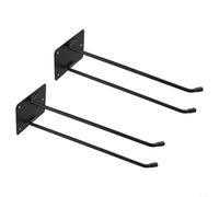 Steel Wall Mount Tool Rack 2-Pack Steel Wall Mount Tool Rack | Solid steel construction, holds heavy shovels rakes, bend-resistant, black finish, garage essential