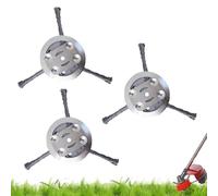 Steel Wire Grass Trimmer Head,String Trimmer Replacement Head Compatible with Most Lawn Mower,6Inch Steel Weed Eater Trimmer Head,Tool-Free Installation (3PCS -3 Blades)