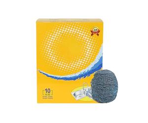 Steel Wool Scrubber - Dish Washing Pads for Kitchen Cleaning | Low-Carbon Steel Wire with Plant Soap, Scrubbing Tool, for Cookware, Pots, Pans, Bowls, Plates, Sinks